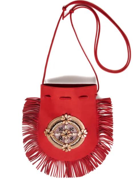 fringed-edge clutch bag by LA DOUBLEJ