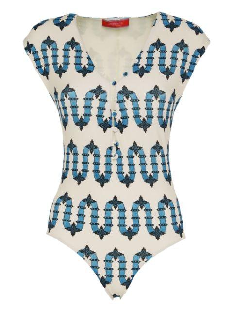 geometric-print bathing suit by LA DOUBLEJ