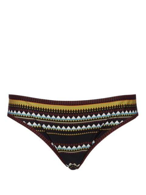 geometric-print bikini bottoms by LA DOUBLEJ