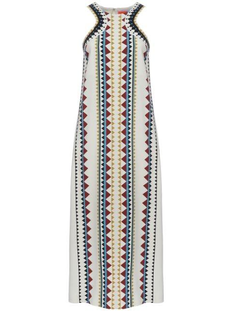 geometric-print maxi skirt by LA DOUBLEJ