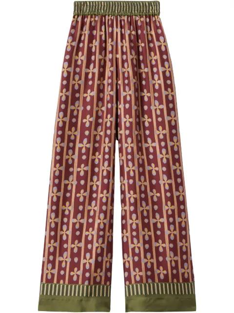 graphic-print palazzo pants by LA DOUBLEJ