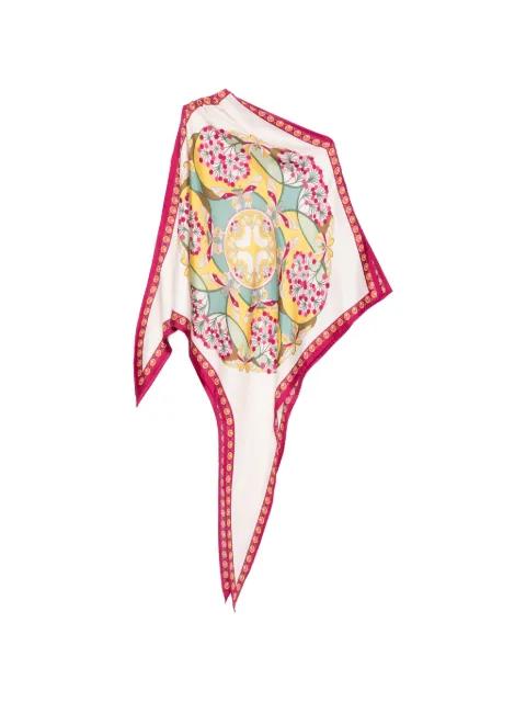 graphic-print silk shawl by LA DOUBLEJ