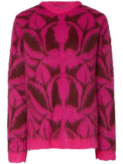 intarsia-knit long-sleeve jumper by LA DOUBLEJ