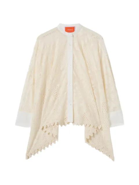 lace collared shirt by LA DOUBLEJ