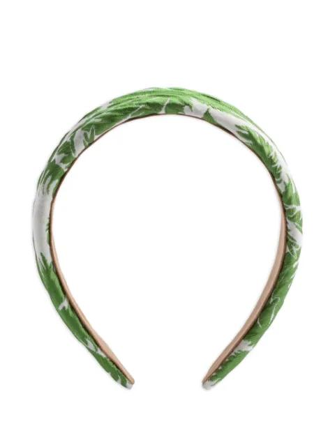 leaf-print padded head band by LA DOUBLEJ