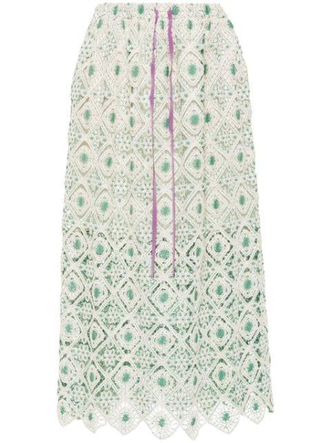 macramé midi skirt by LA DOUBLEJ