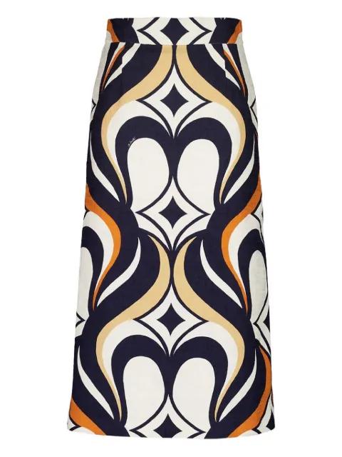macro-pattern midi skirt by LA DOUBLEJ