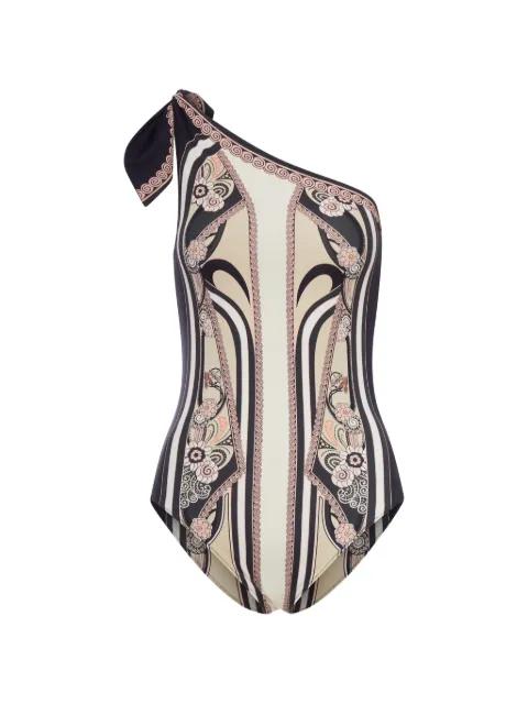 one-shoulder knot swimsuit by LA DOUBLEJ