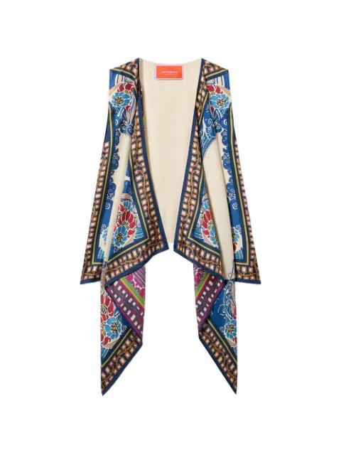open-front scarf-detail gilet by LA DOUBLEJ