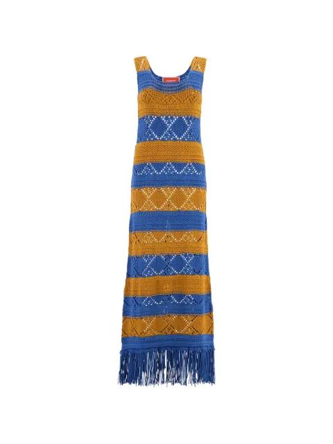 open stitch fringed dress by LA DOUBLEJ