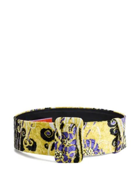 patterned buckle belt by LA DOUBLEJ