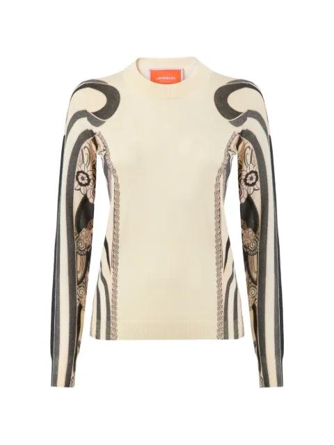 printed knitted top by LA DOUBLEJ