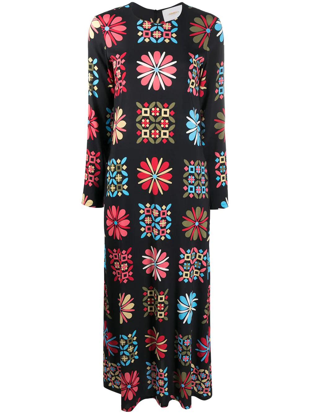 printed midi dress by LA DOUBLEJ