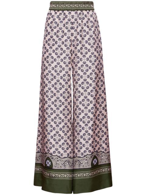 printed palazzo pants by LA DOUBLEJ