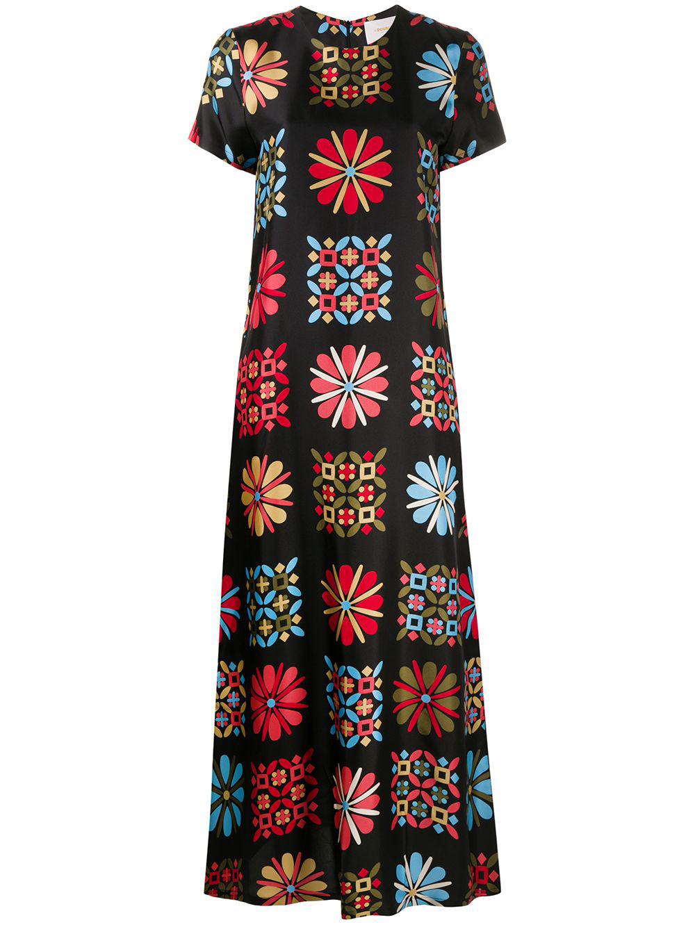 printed silk maxi dress by LA DOUBLEJ