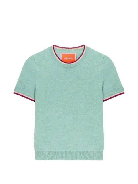 ribbed trim T-shirt by LA DOUBLEJ