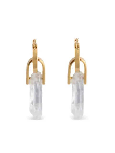 rock-crystal hoop earrings by LA DOUBLEJ