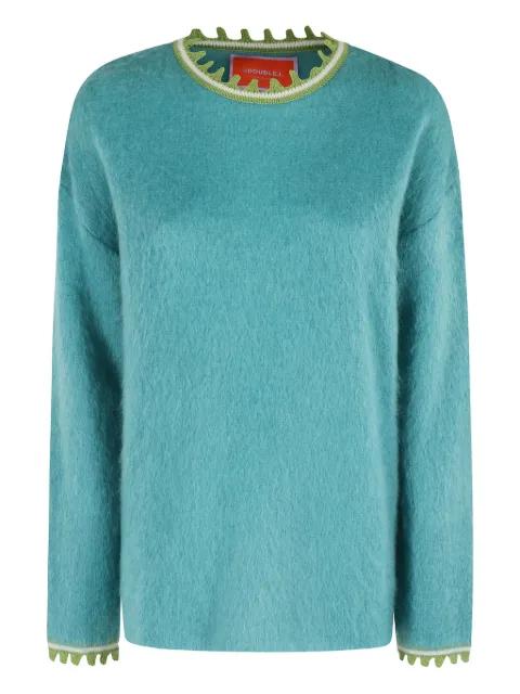 scalloped-trimmed sweater by LA DOUBLEJ