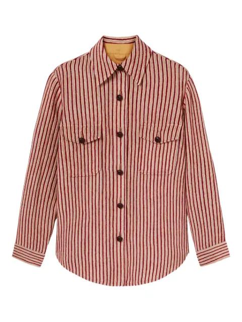 striped button-fastening shirt by LA DOUBLEJ