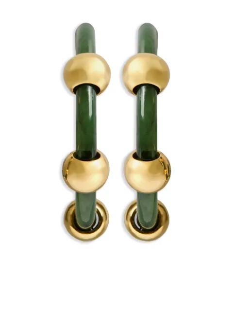 studded hoop earrings by LA DOUBLEJ