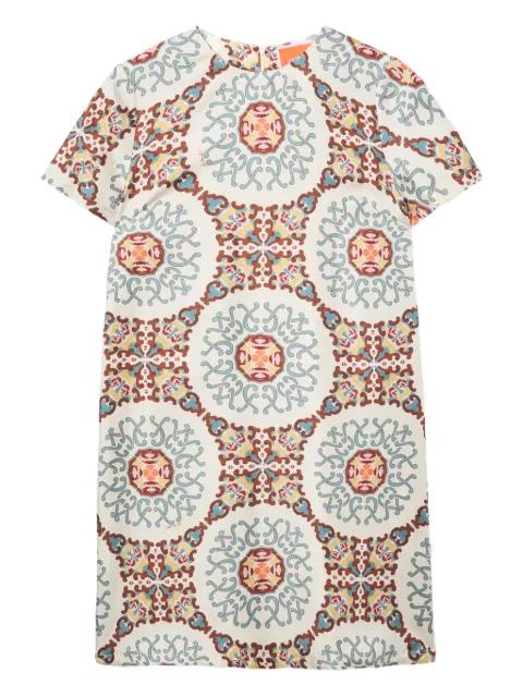 swing printed silk dress by LA DOUBLEJ