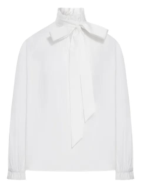 tie-neck cotton blouse by LA DOUBLEJ