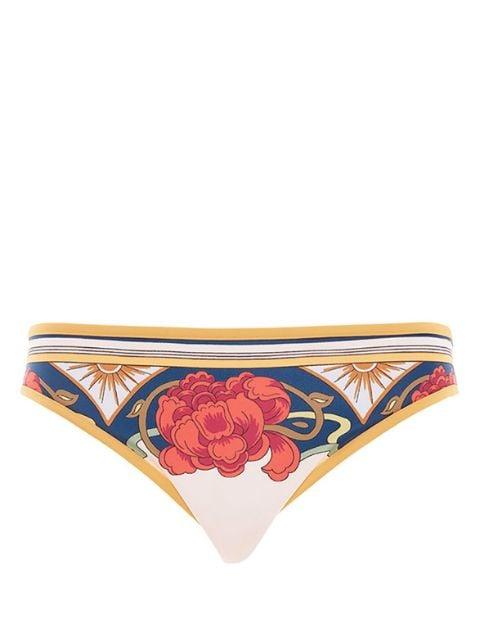 tropical-print bikini bottoms by LA DOUBLEJ
