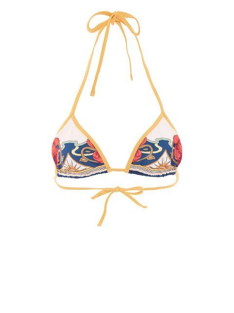 tropical-print bikini top by LA DOUBLEJ