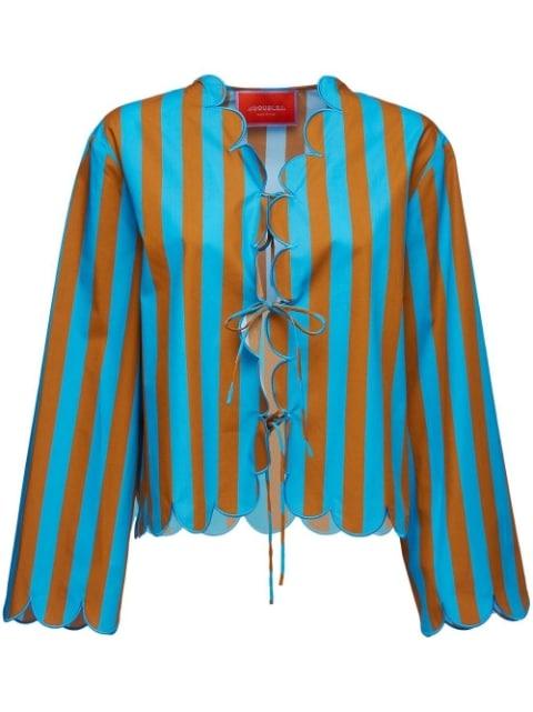 vertical-stripe jacket by LA DOUBLEJ
