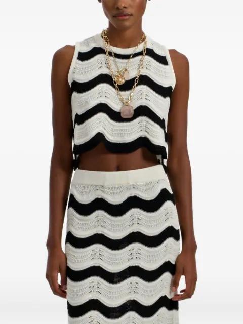 wave-pattern knitted top by LA DOUBLEJ