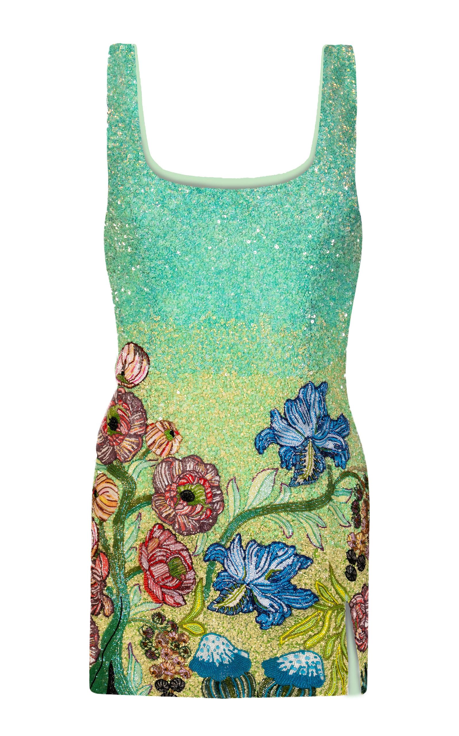 La Fuori Fleur De Mer Embroidered Mini Dress - Moda Operandi by LA FUORI