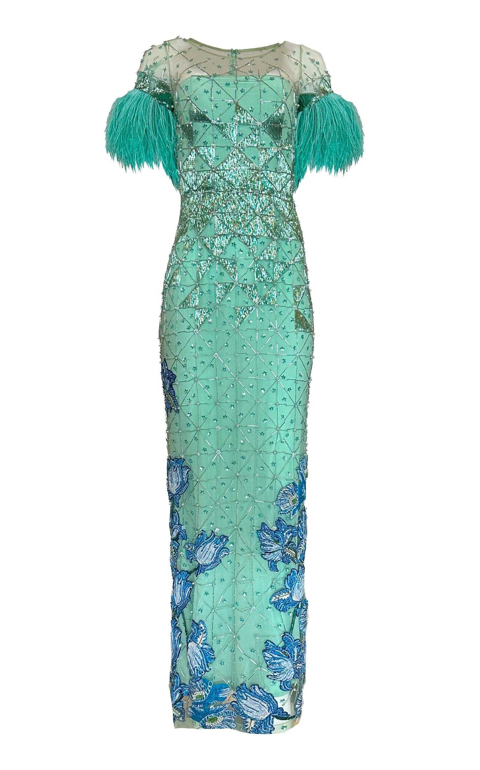 La Fuoriapphireage Embroidered Dress - Moda Operandi by LA FUORI