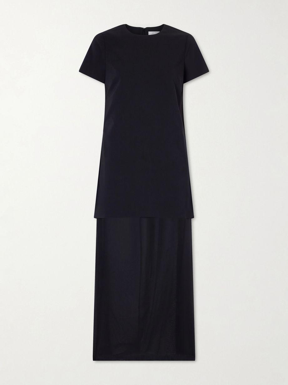 Crepe and chiffon maxi dress by LA LIGNE