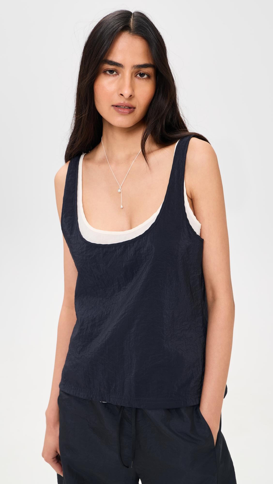 Double Layer Scoop Tank by LA LIGNE