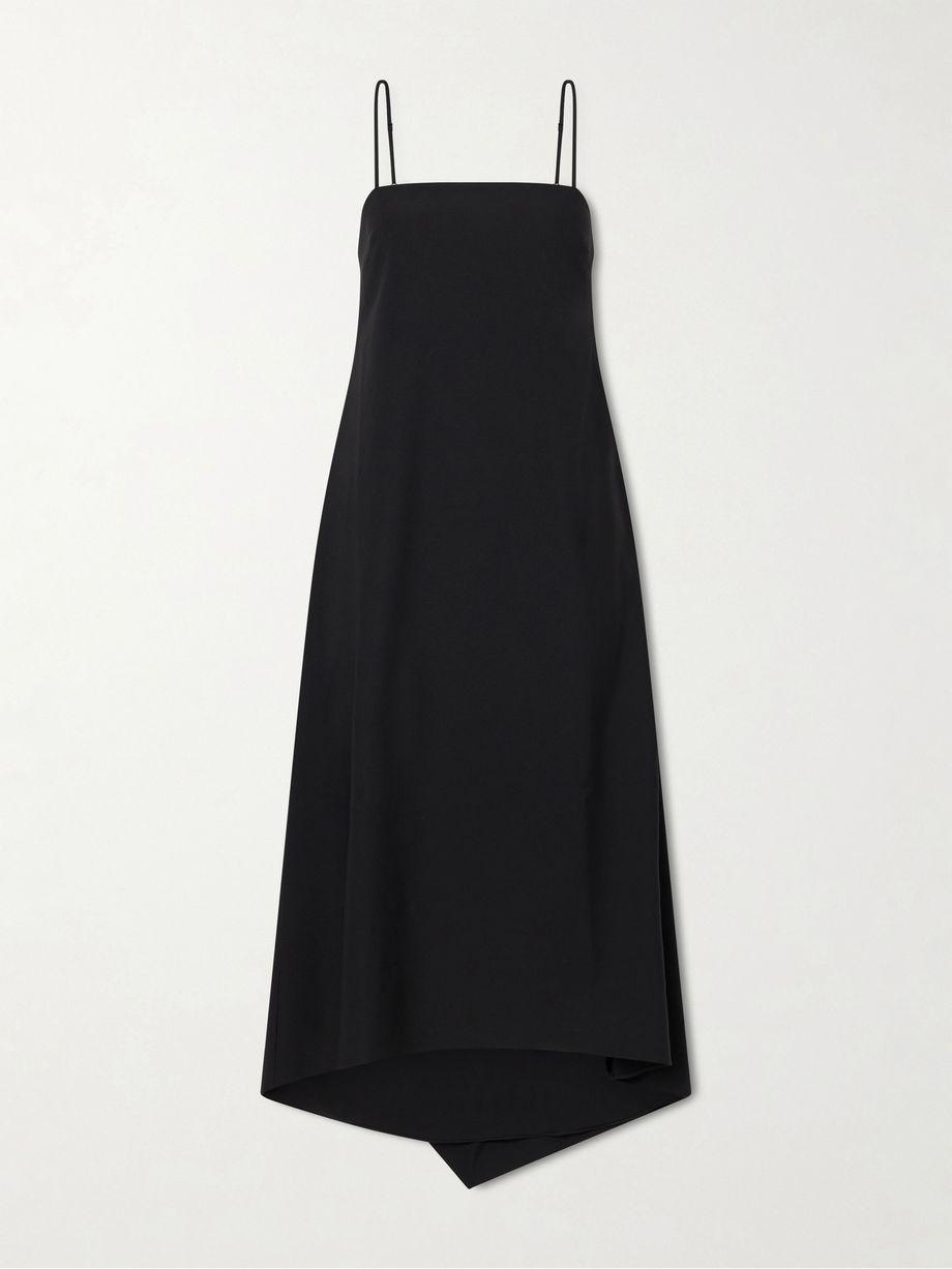 Drape Back recycled satin midi dress by LA LIGNE