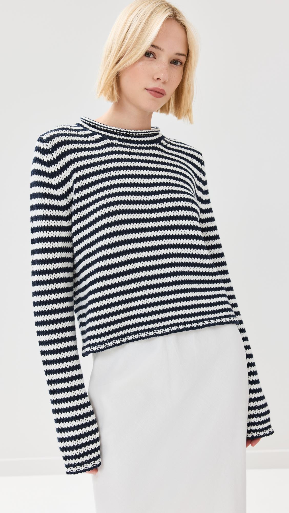 Fine Stripe Mini Marina Sweater by LA LIGNE