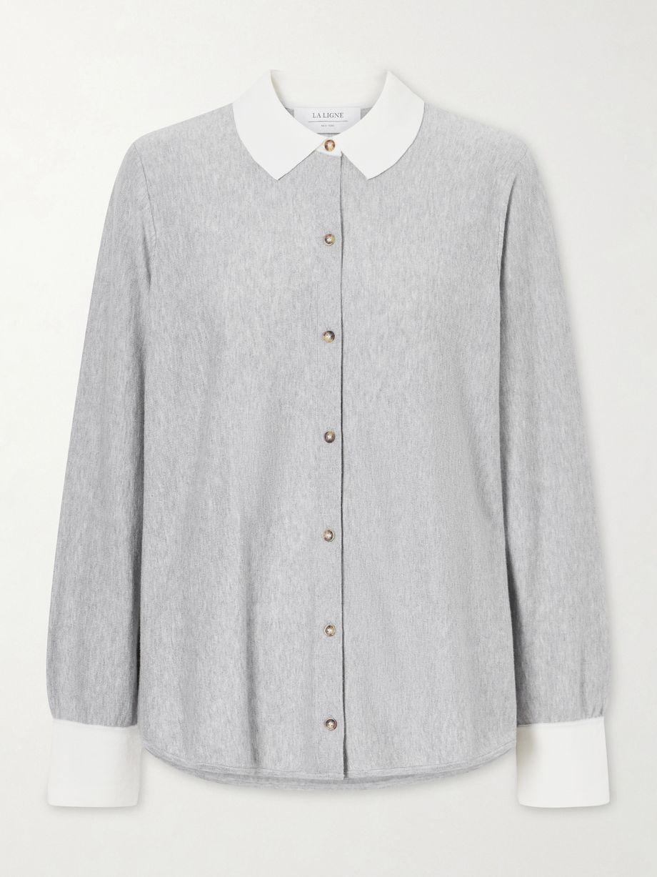 Knitted cotton-blend shirt by LA LIGNE