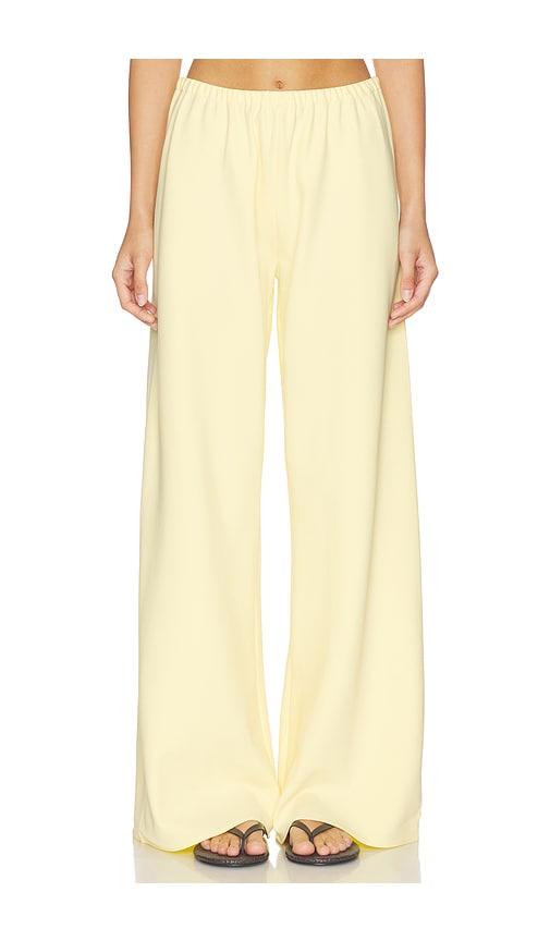 La Ligne Crepe Colby Pants in Lemon by LA LIGNE