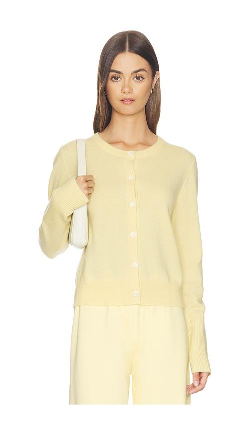 La Ligne Solid Lean Lines Cardigan in Lemon by LA LIGNE