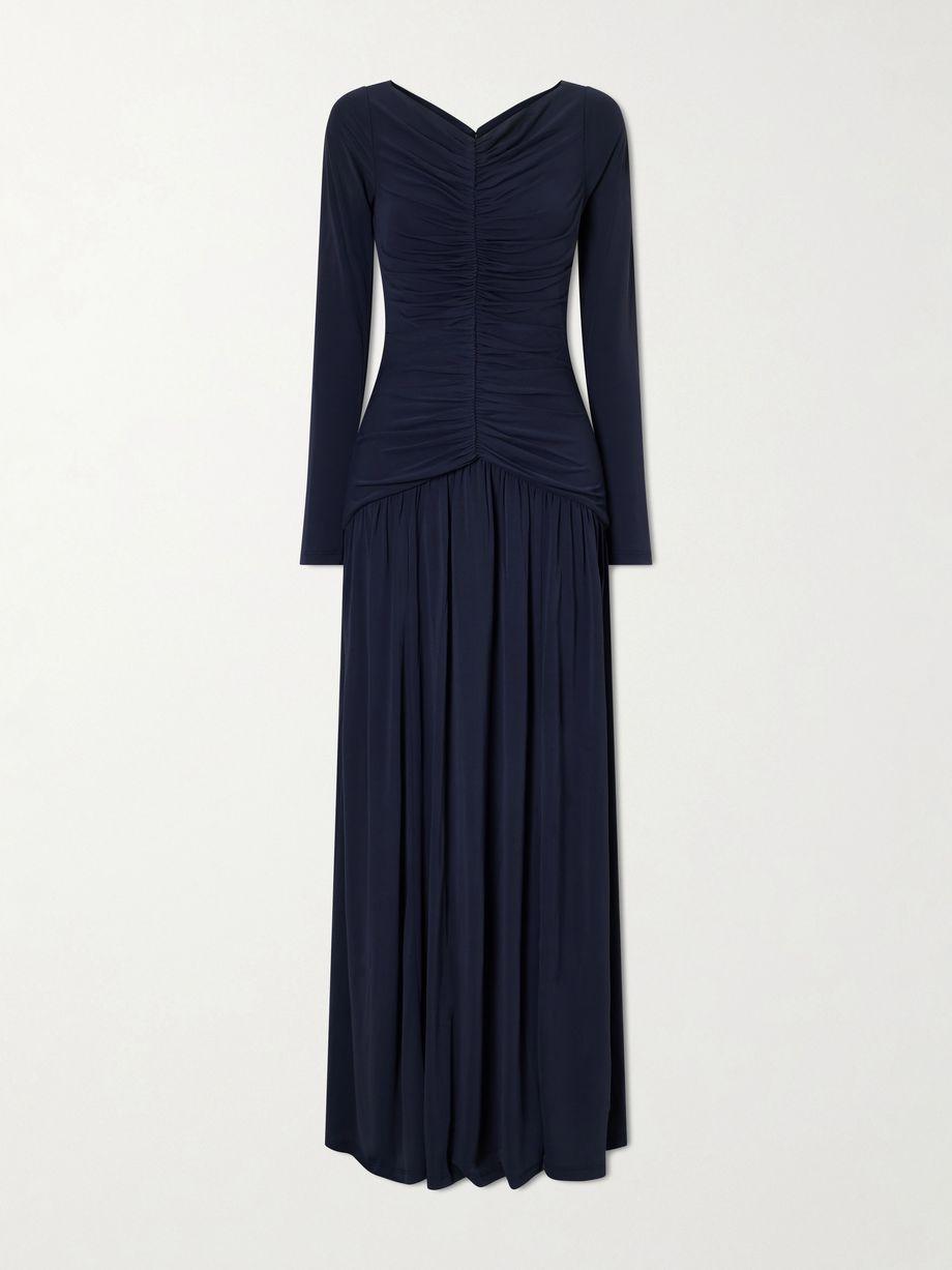 Ruched jersey maxi dress by LA LIGNE