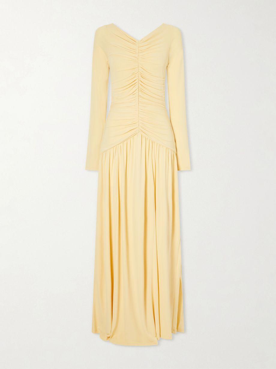 Ruched jersey maxi dress by LA LIGNE