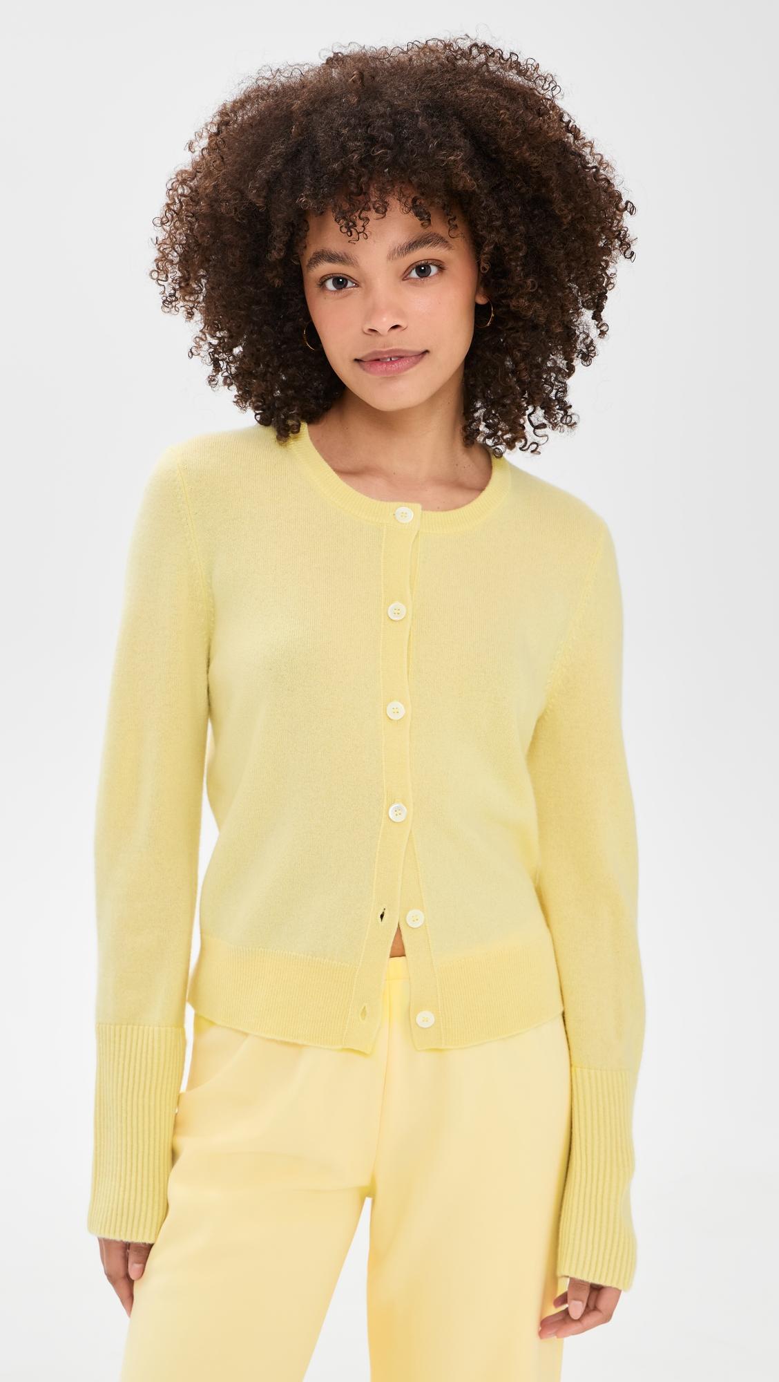 Solid Lean Lines Cashmere Cardigan by LA LIGNE