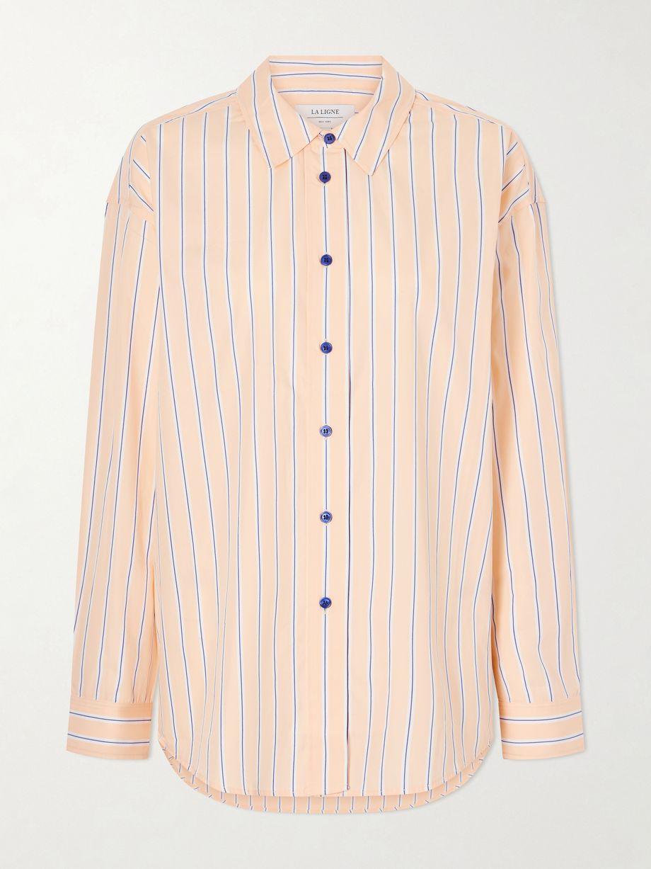 Striped cotton-poplin shirt by LA LIGNE