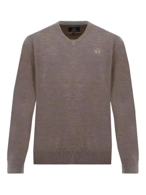 Barrie V-neck logo-detail sweater by LA MARTINA