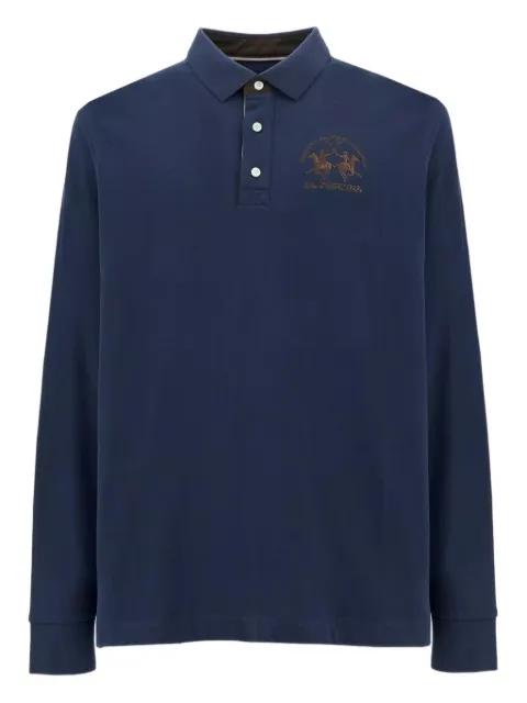Beato long-sleeve logo-embroidered polo shirt by LA MARTINA