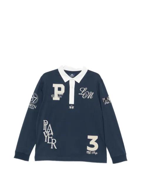 logo-patch long-sleeve polo shirt by LA MARTINA