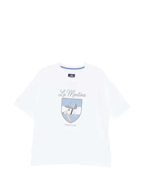 logo-print T-shirt by LA MARTINA