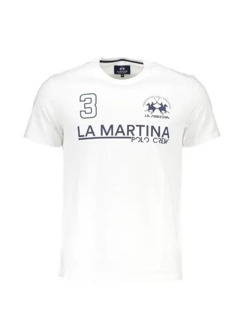 logo-print T-shirt by LA MARTINA