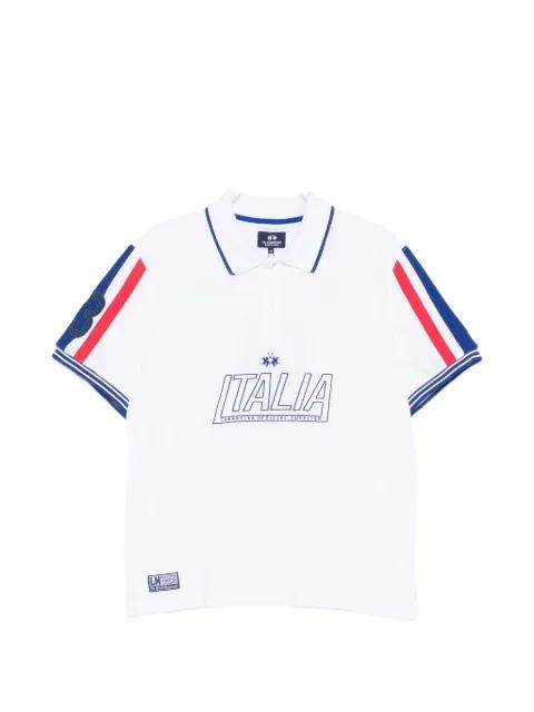 logo-print striped polo shirt by LA MARTINA