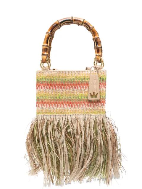 Begonia fringed tote bag by LA MILANESA
